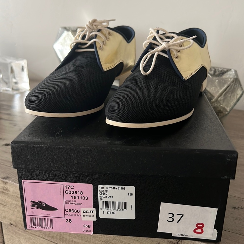 Chanel shoes with box and dust bags. Excellent condition worn only 1 time.